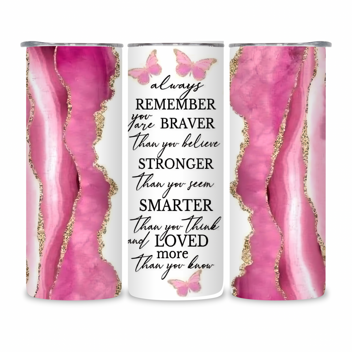 20 OZ Positive Affirmations Stainless Steel Tumblers