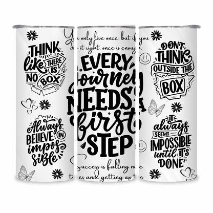 20 OZ Positive Affirmations Stainless Steel Tumblers