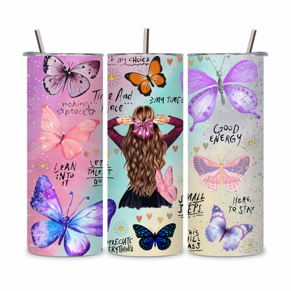 20 OZ Positive Affirmations Stainless Steel Tumblers