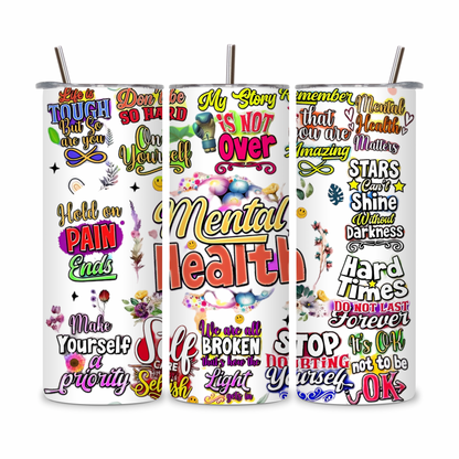 20 OZ Positive Affirmations Stainless Steel Tumblers