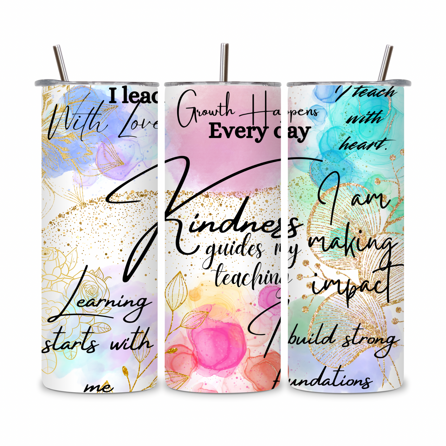 20 OZ Positive Affirmations Stainless Steel Tumblers