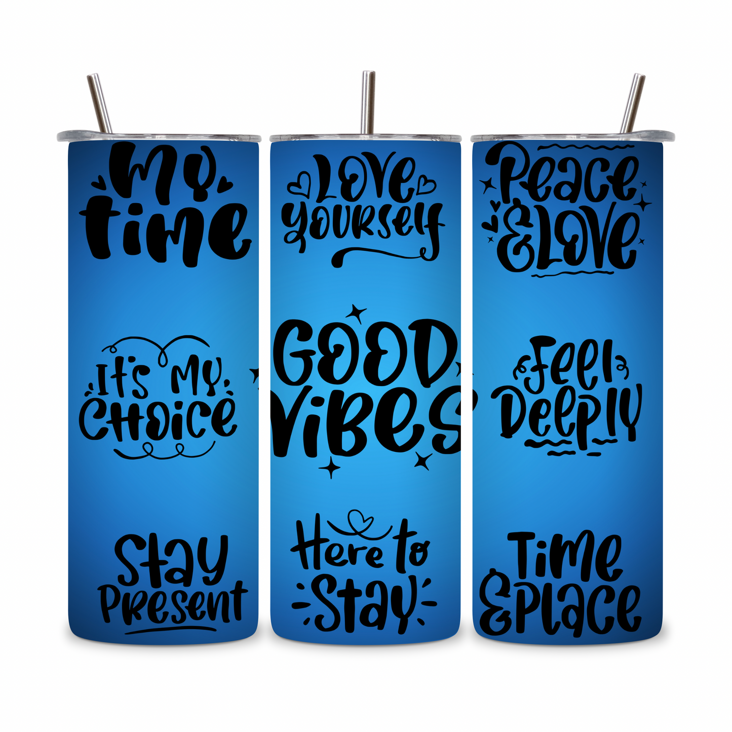 20 OZ Positive Affirmations Stainless Steel Tumblers