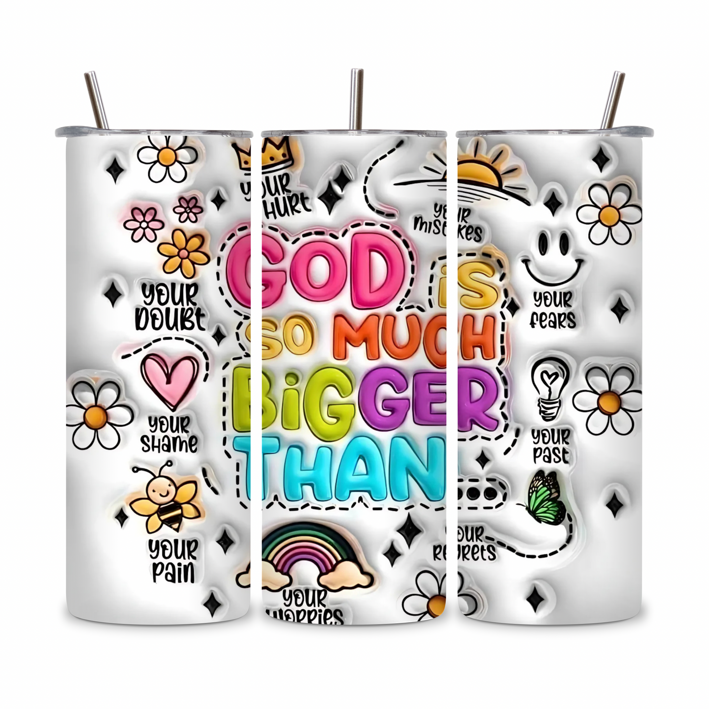 20 OZ Positive Affirmations Stainless Steel Tumblers