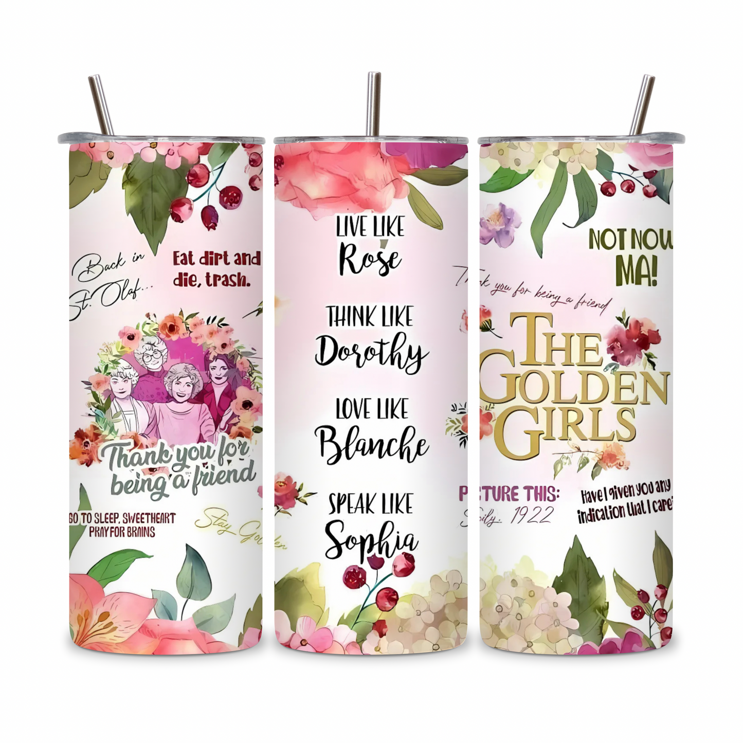 20 OZ Positive Affirmations Stainless Steel Tumblers