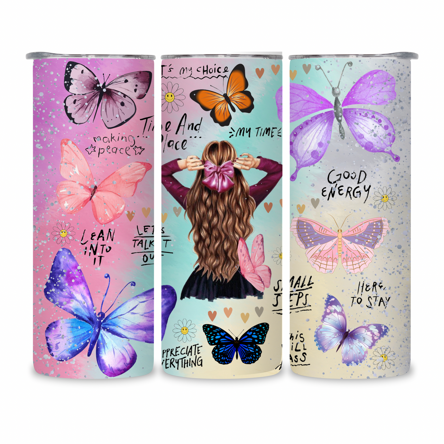 20 OZ Positive Affirmations Stainless Steel Tumblers