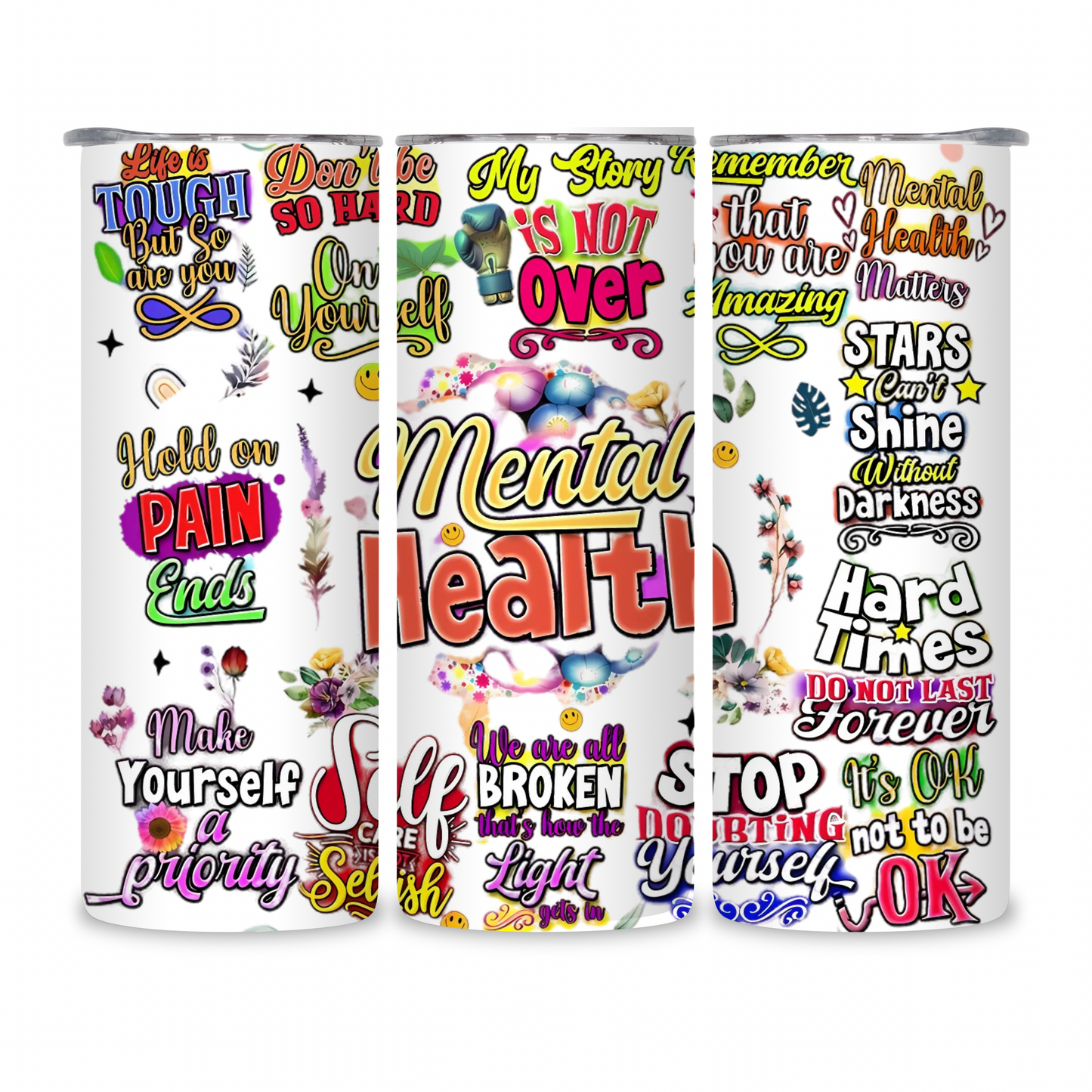 20 OZ Positive Affirmations Stainless Steel Tumblers