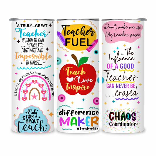 20 OZ Teacher Stainless Steel Tumblers