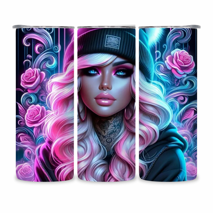 20 OZ Animated Women Stainless Steel Tumblers