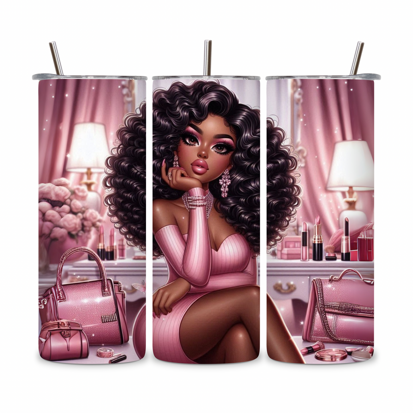 20 OZ Animated Women Stainless Steel Tumblers