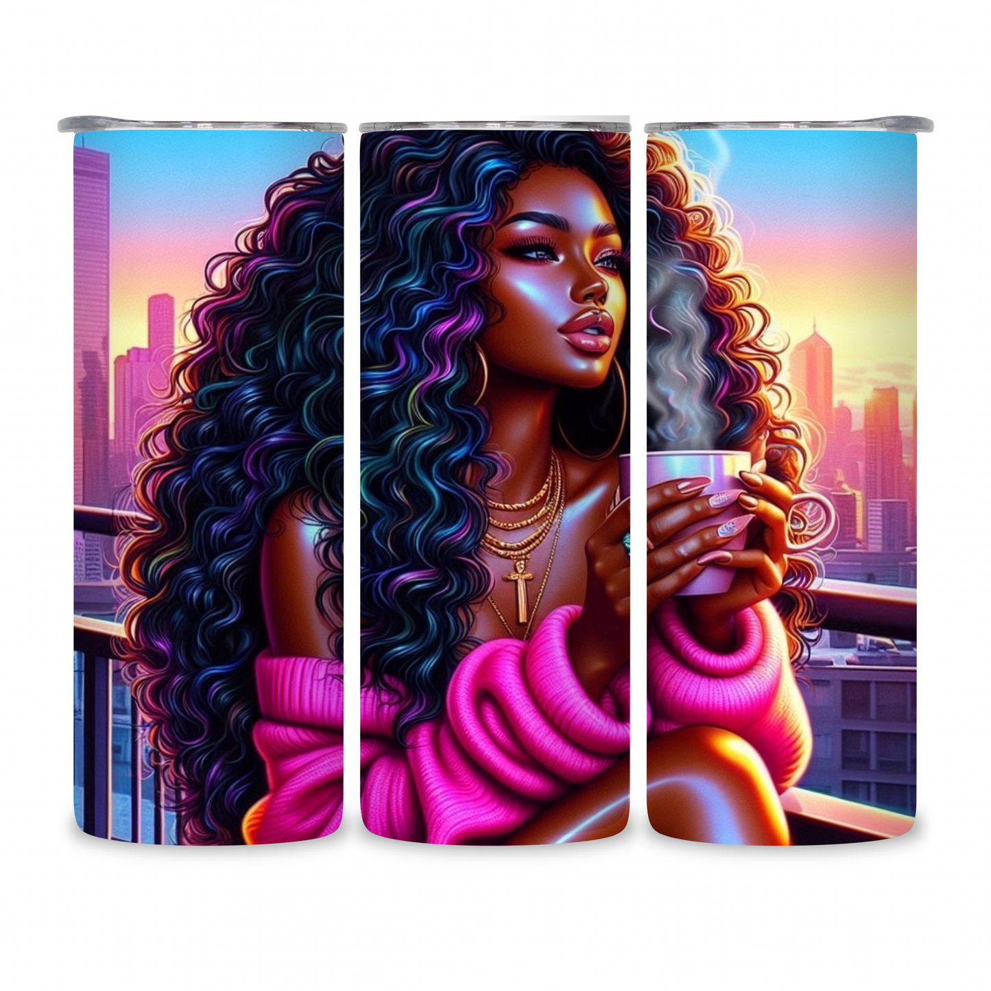 20 OZ Animated Women Stainless Steel Tumblers