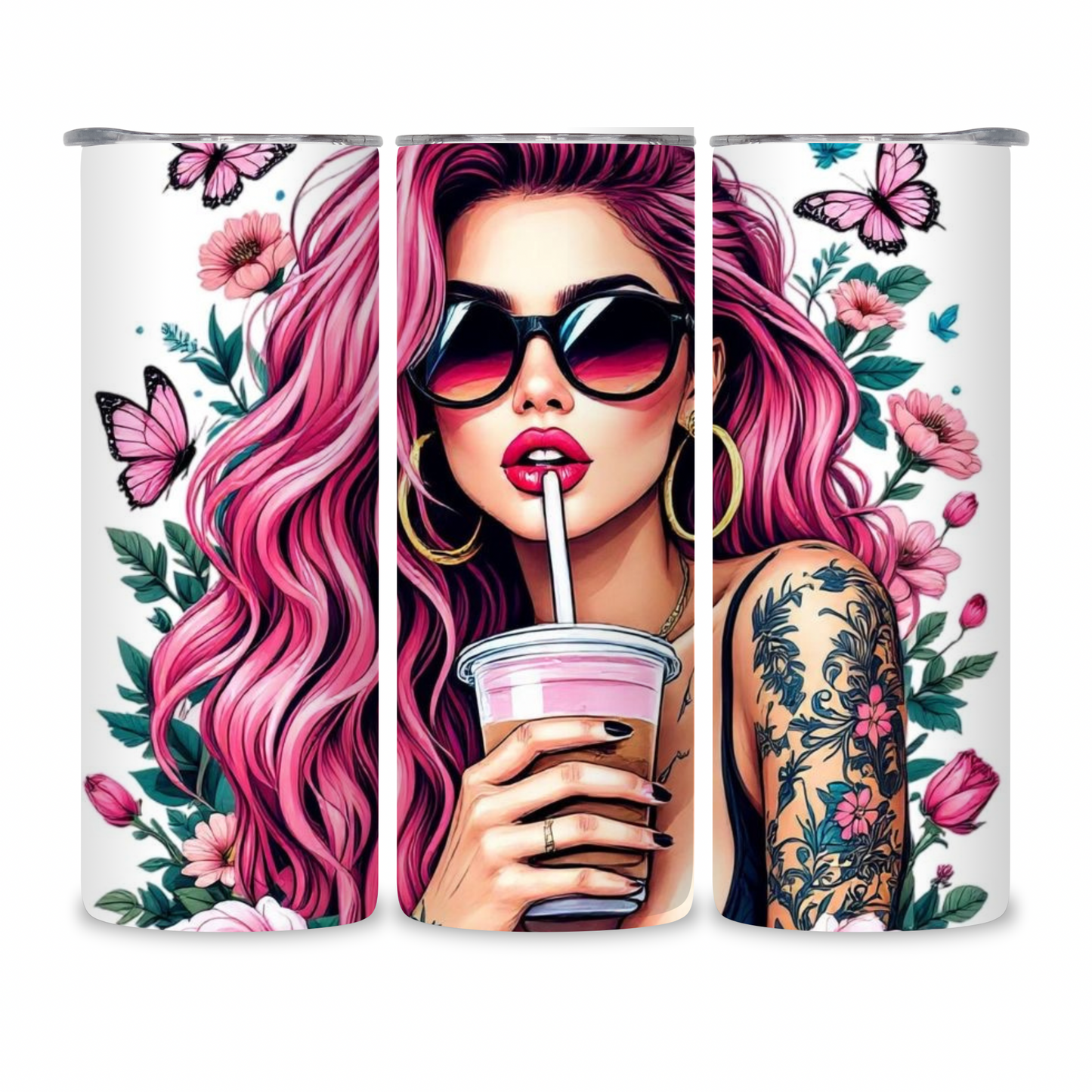 20 OZ Animated Women Stainless Steel Tumblers