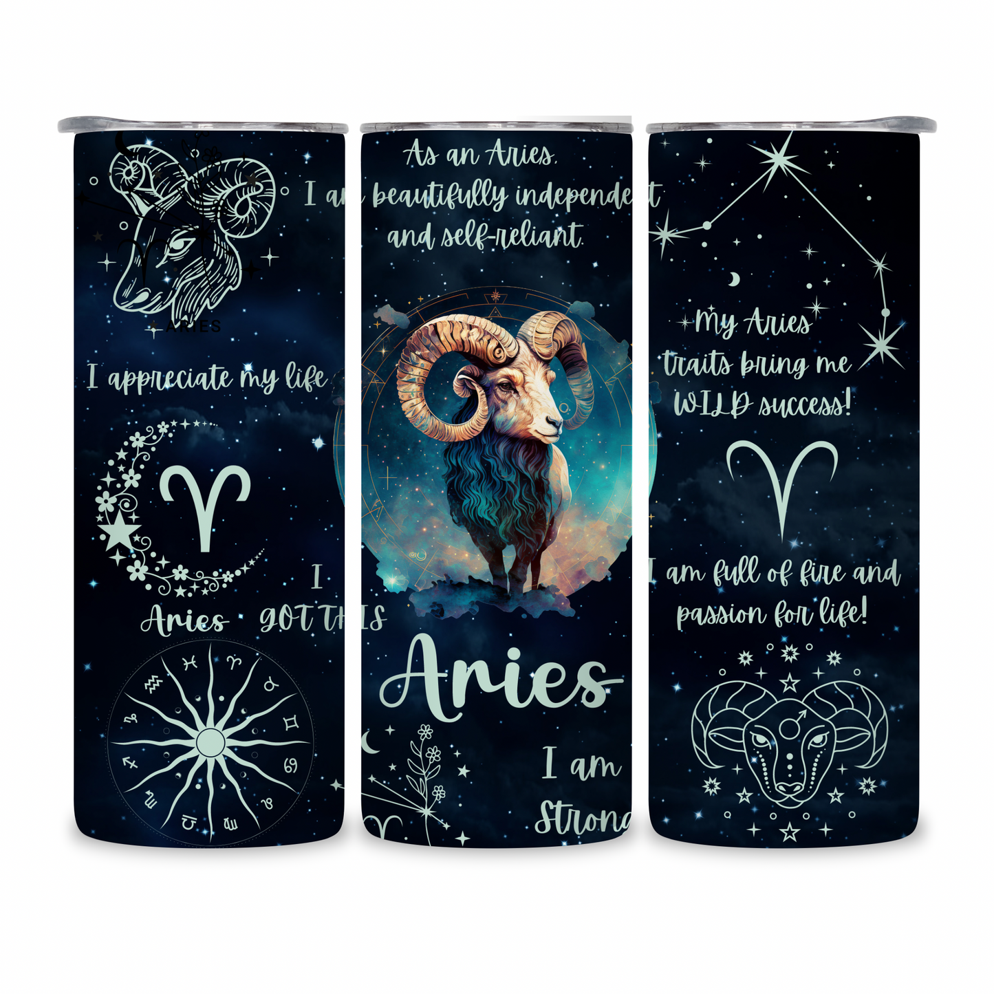 20 OZ Zodiac Affirmations Stainless Steel Tumblers
