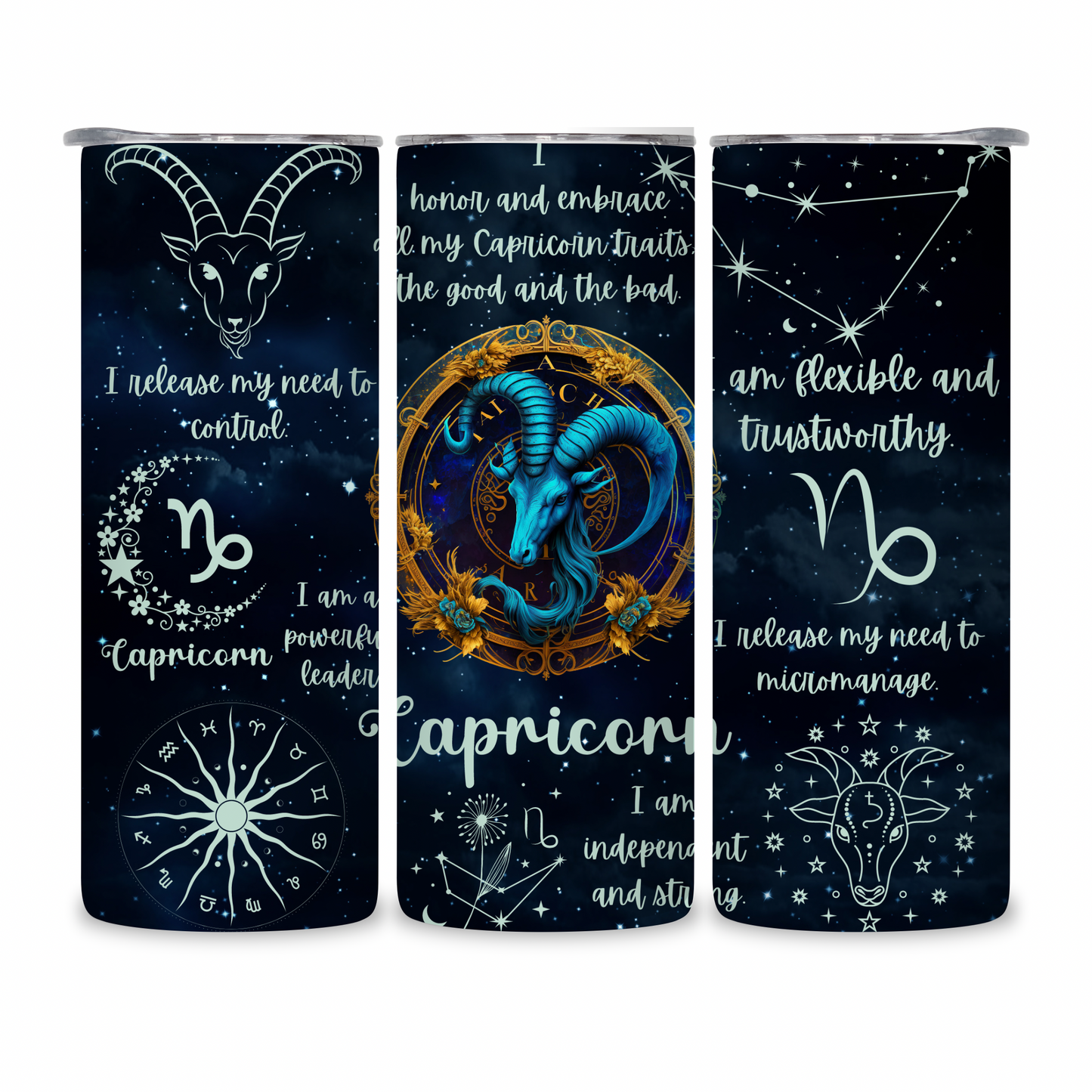 20 OZ Zodiac Affirmations Stainless Steel Tumblers