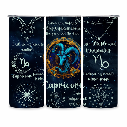 20 OZ Zodiac Affirmations Stainless Steel Tumblers