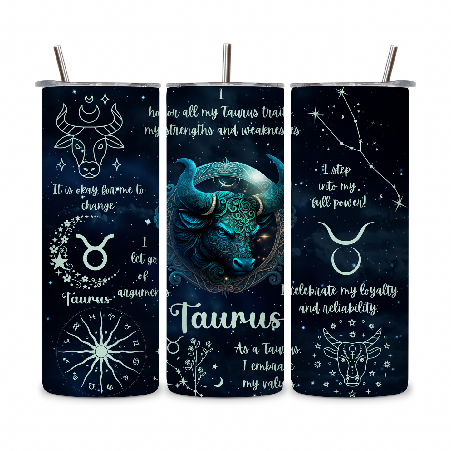 20 OZ Zodiac Affirmations Stainless Steel Tumblers