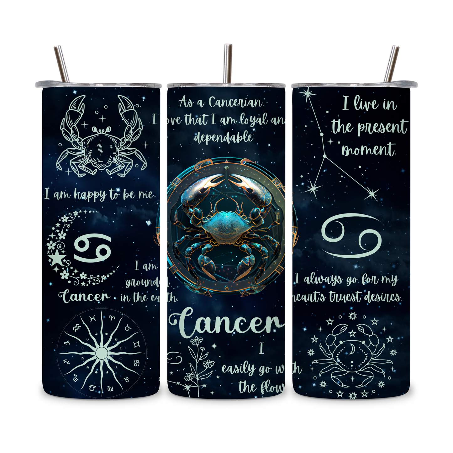 20 OZ Zodiac Affirmations Stainless Steel Tumblers