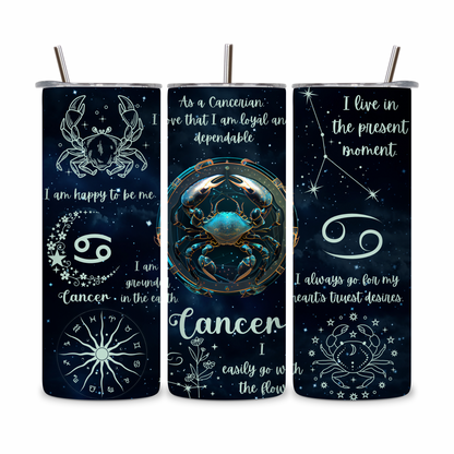20 OZ Zodiac Affirmations Stainless Steel Tumblers