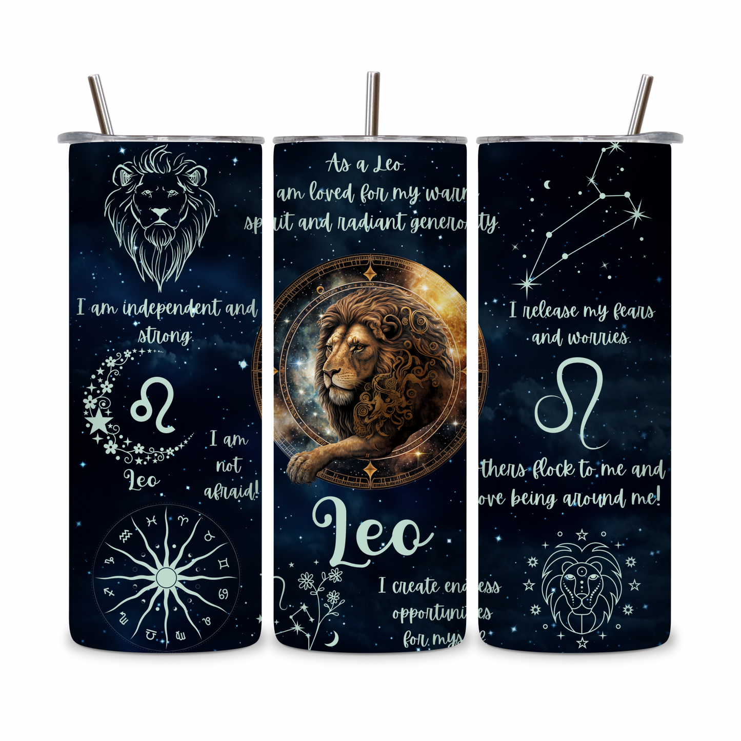 20 OZ Zodiac Affirmations Stainless Steel Tumblers