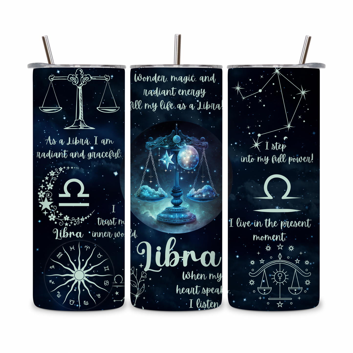 20 OZ Zodiac Affirmations Stainless Steel Tumblers