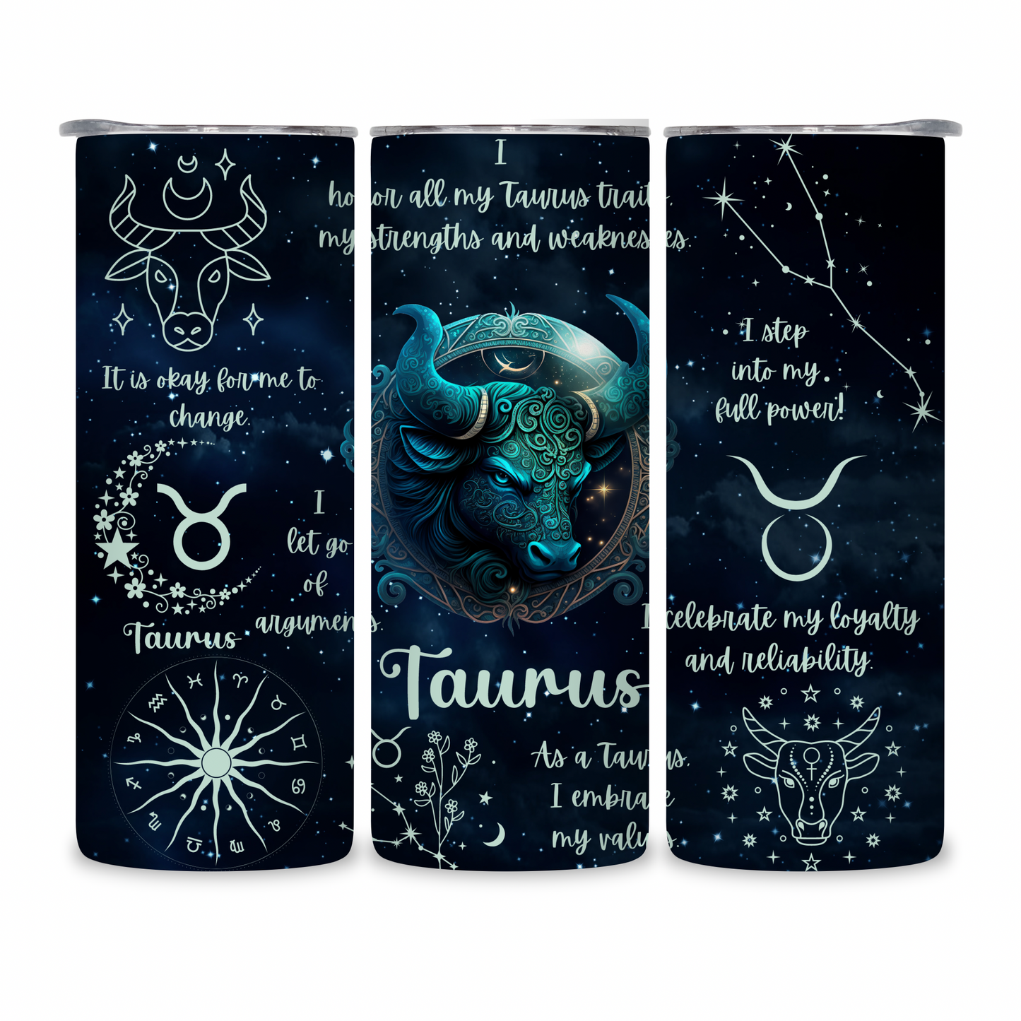 20 OZ Zodiac Affirmations Stainless Steel Tumblers