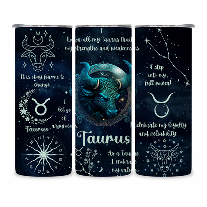 20 OZ Zodiac Affirmations Stainless Steel Tumblers