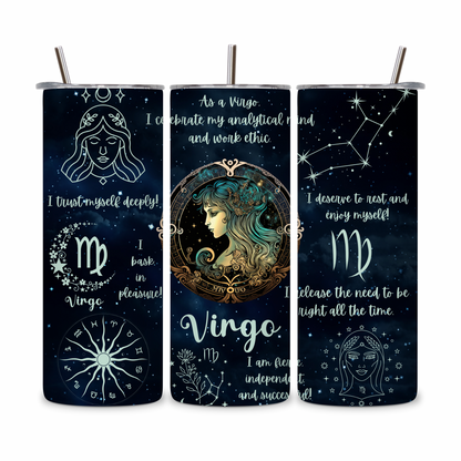 20 OZ Zodiac Affirmations Stainless Steel Tumblers