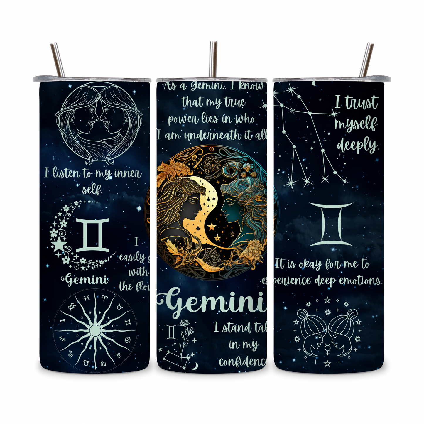 20 OZ Zodiac Affirmations Stainless Steel Tumblers