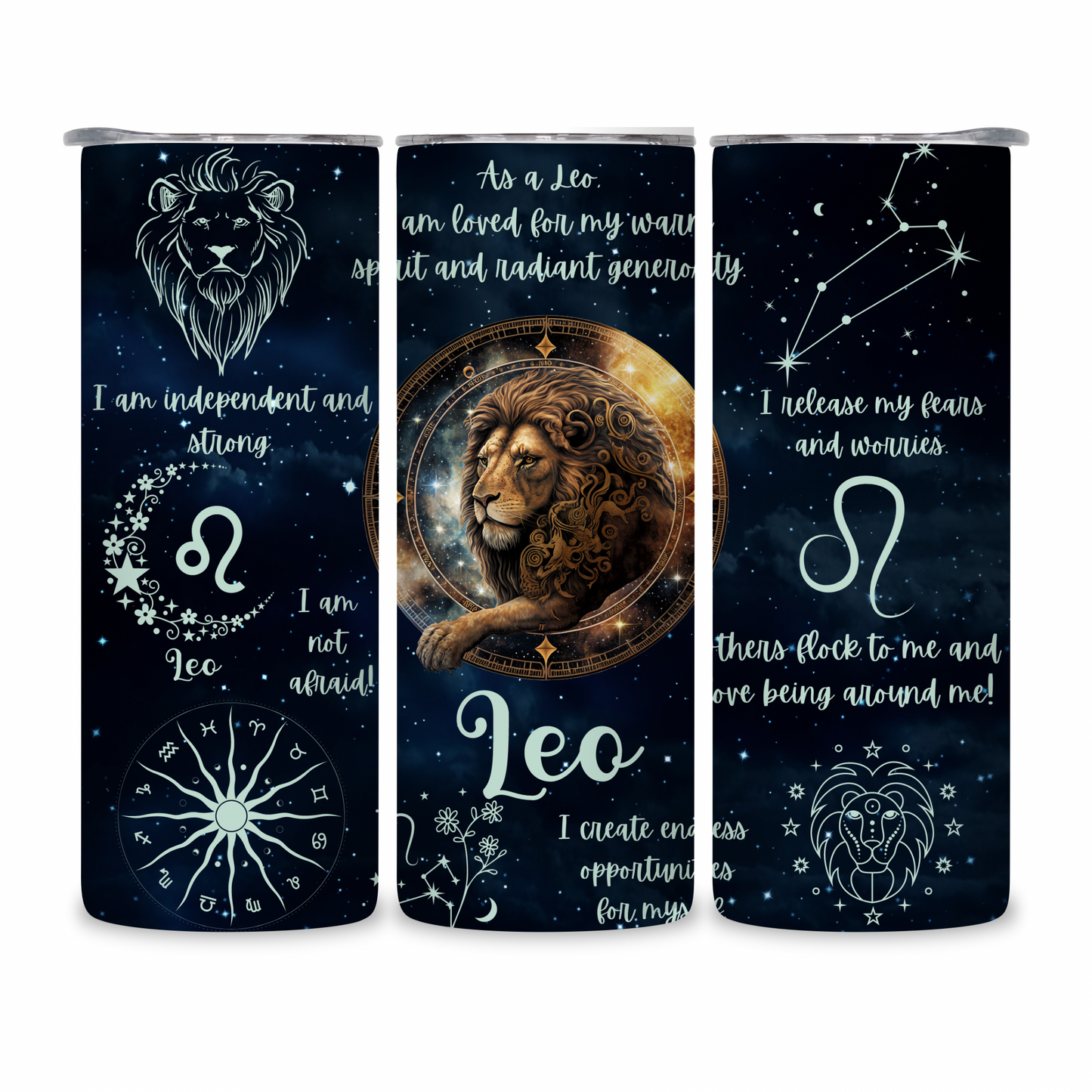 20 OZ Zodiac Affirmations Stainless Steel Tumblers
