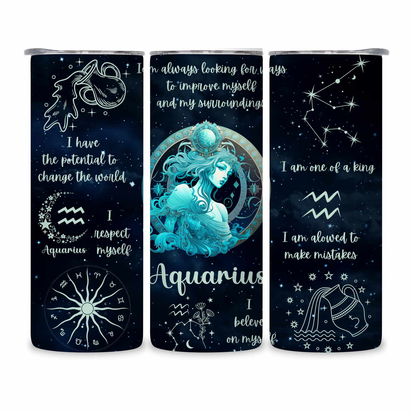 20 OZ Zodiac Affirmations Stainless Steel Tumblers