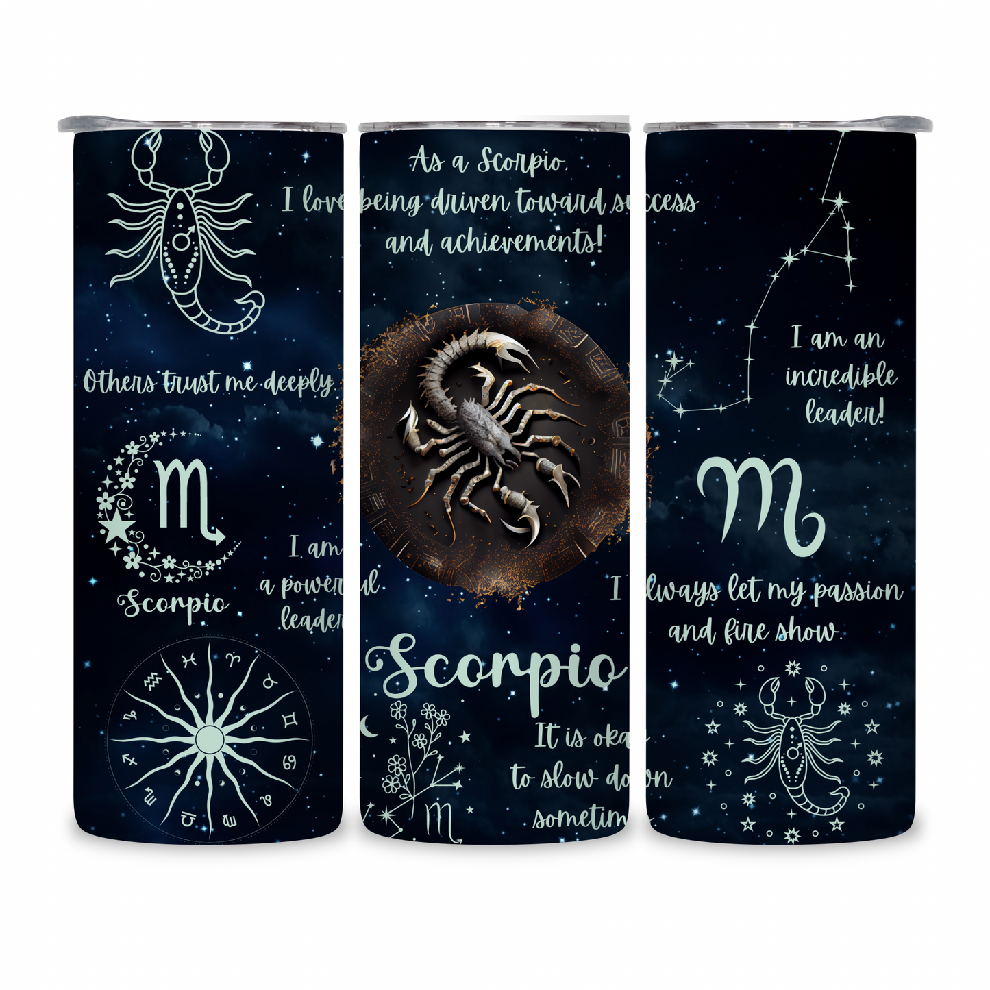 20 OZ Zodiac Affirmations Stainless Steel Tumblers