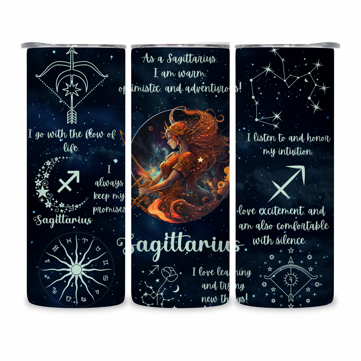 20 OZ Zodiac Affirmations Stainless Steel Tumblers