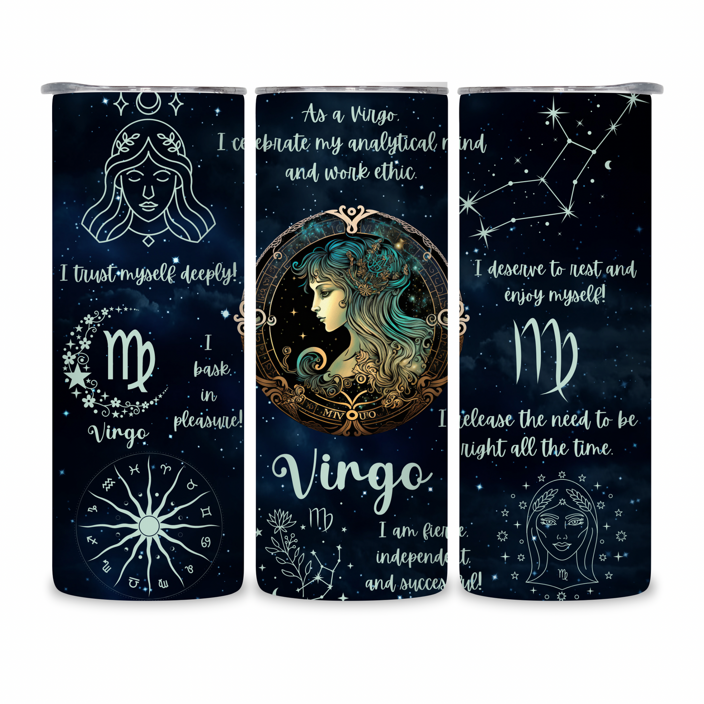20 OZ Zodiac Affirmations Stainless Steel Tumblers