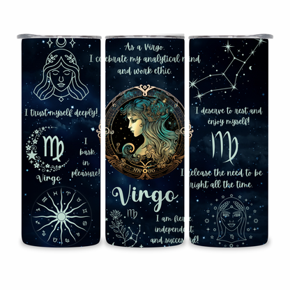 20 OZ Zodiac Affirmations Stainless Steel Tumblers