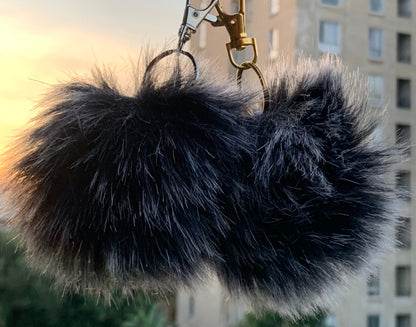 Faux Fox Fur PomPom Keychains