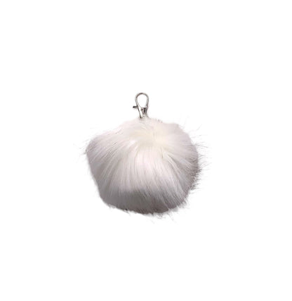 Faux Fox Fur PomPom Keychains