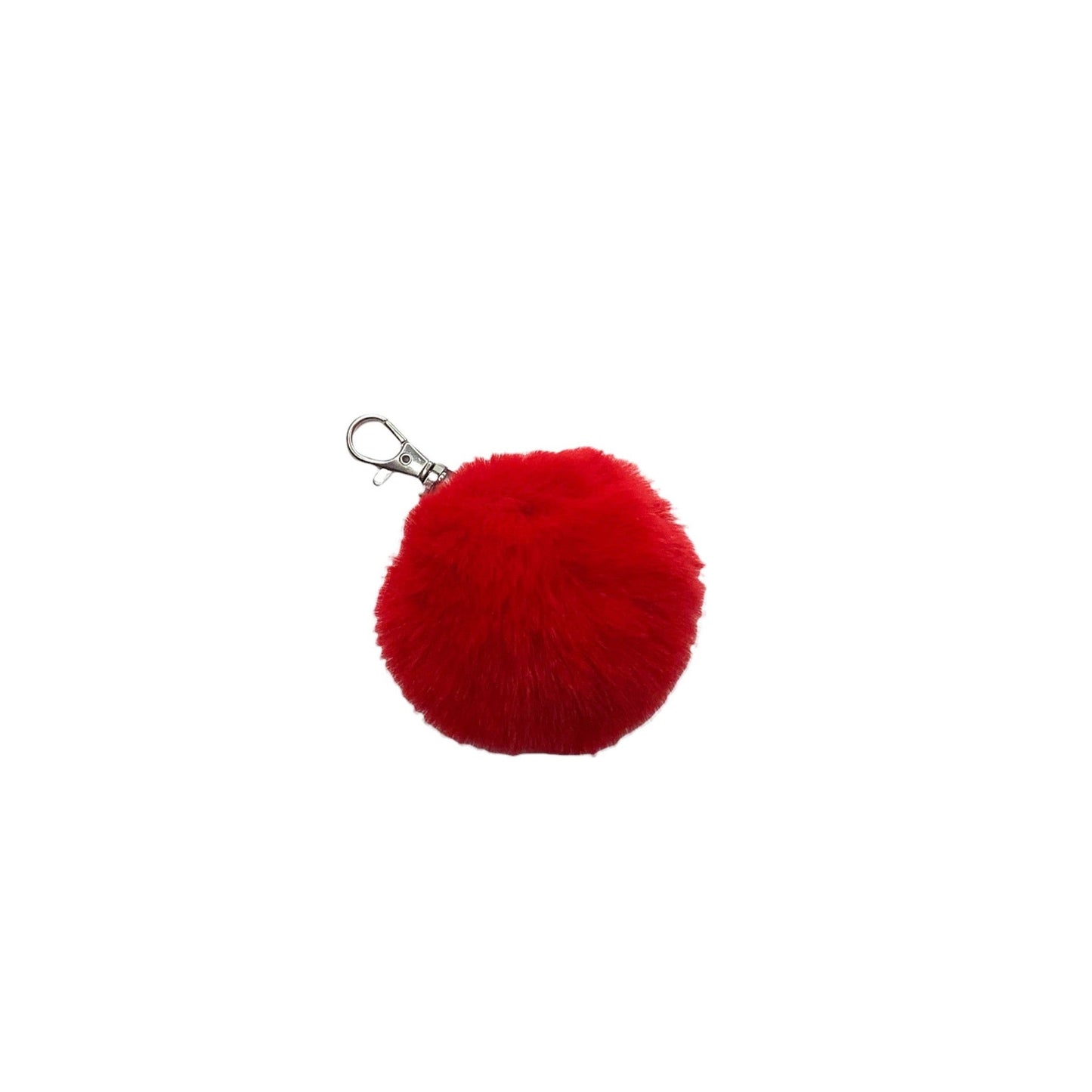 Faux Rabbit Fur PomPom Keychain