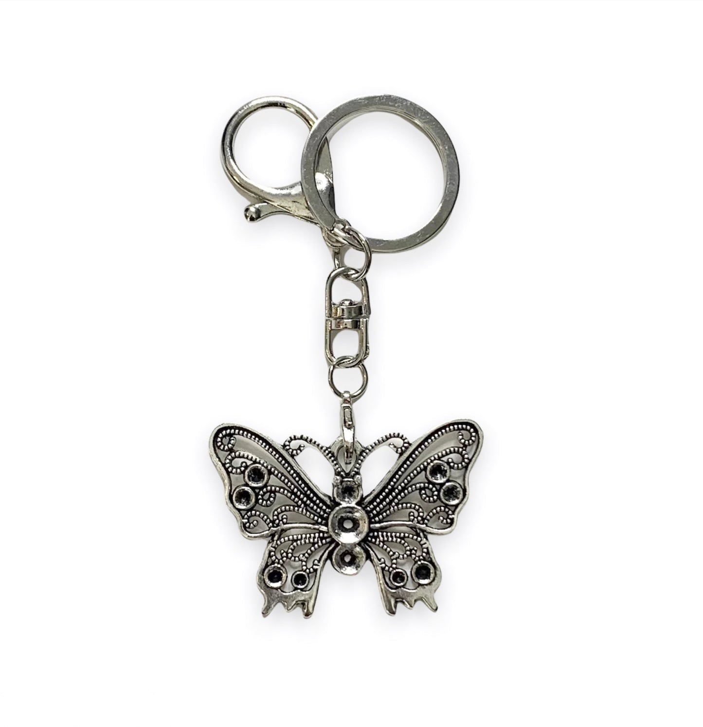 Silver Butterfly Keychains