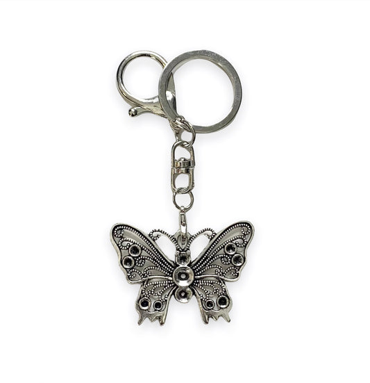 Silver Butterfly Keychains