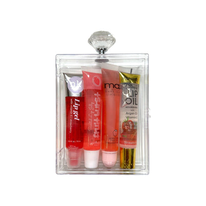 Lip Gloss and Lip Care Perfume Case Bundle